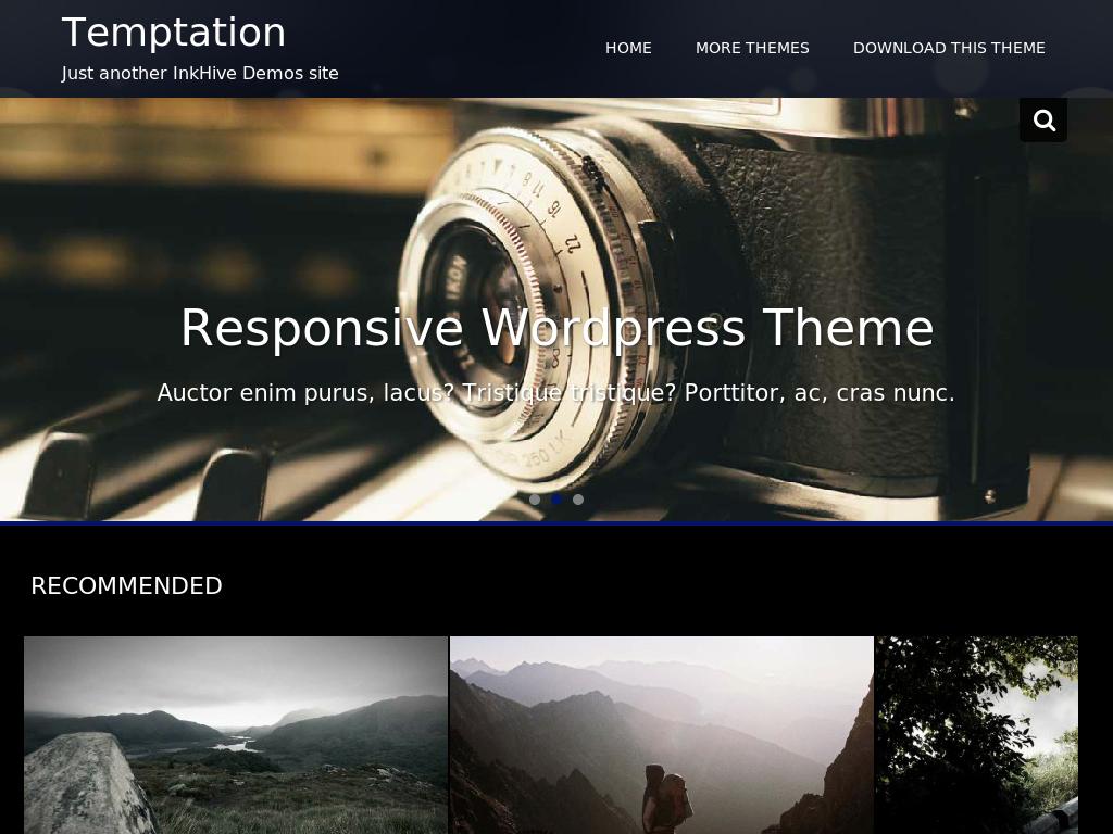 Temptation - WordPress - Портфолио