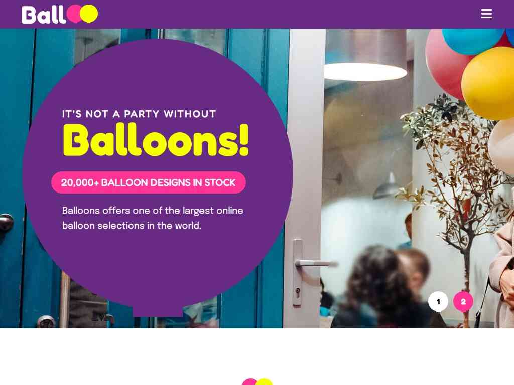 HTML шаблон интернет магазина воздушных шаров и украшений для вечеринок, это яркий, красочный и стильный шаблон для магазина подарков и оформления любых мероприятий.