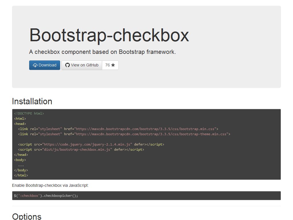 Плагин индивидуальных стилей чекбоксов специально созданный для Bootstrap 3, предельно прост в применении.