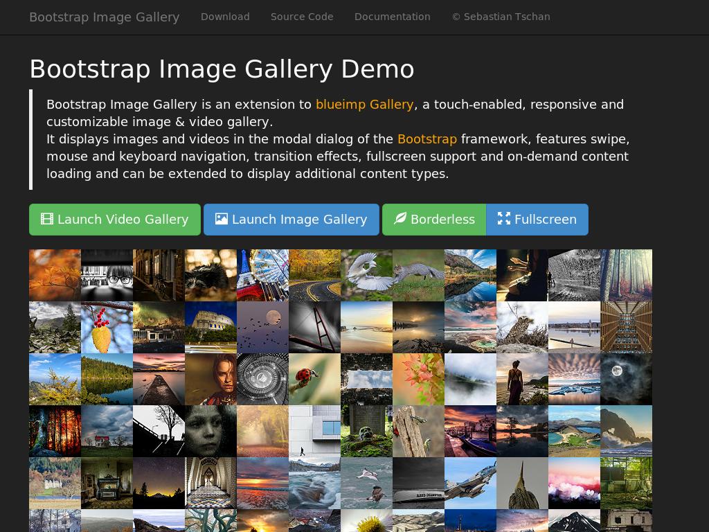 Хороший плагин для создания галерей на страницах сайта с Bootstrap 3, поддерживает как фото так и видео.