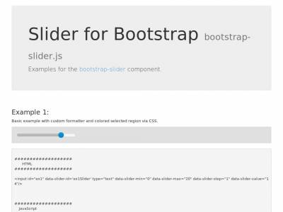 Bootstrap Slider