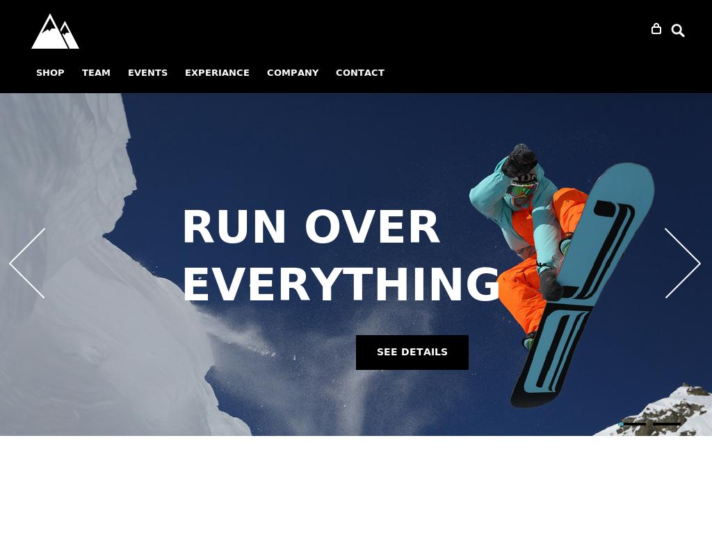 Шаблон магазина спортивного инвентаря сделанный на Bootstrap 3, скачайте бесплатно для сайта.