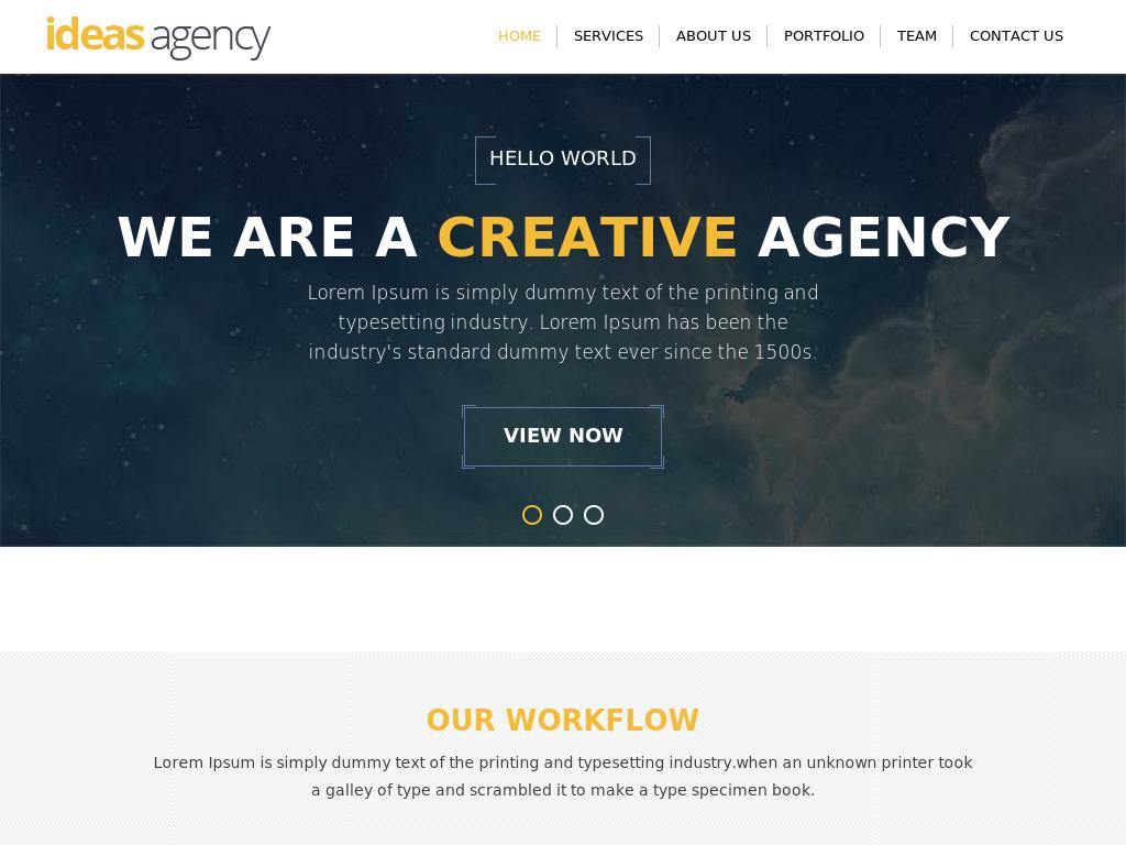 Ideas Agency - Лендинг
