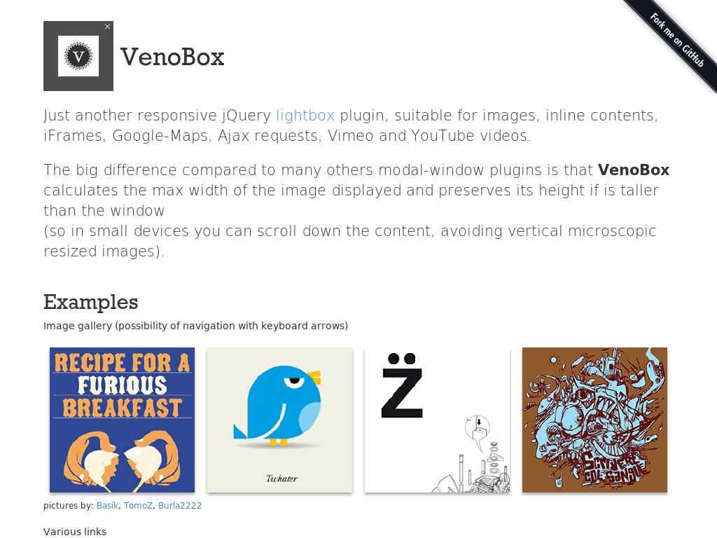 VenoBox - Улучшение