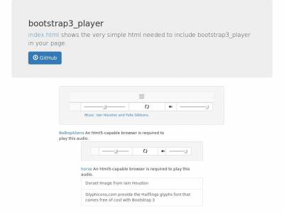 Bootstrap 3 Audio Player