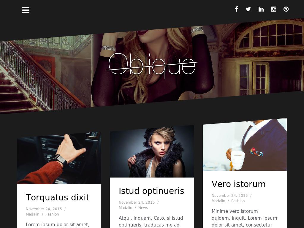 Oblique - WordPress - Блог