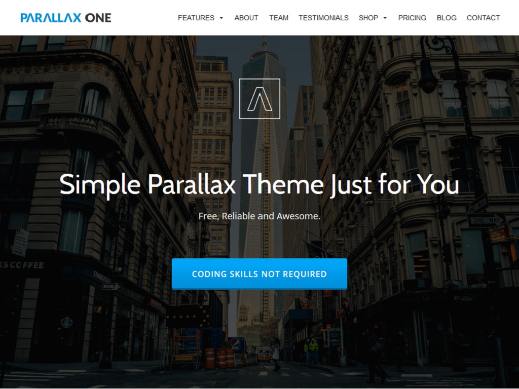 Parallax One - WordPress - Блог