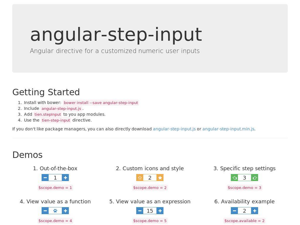 Angular Step Input - Улучшение