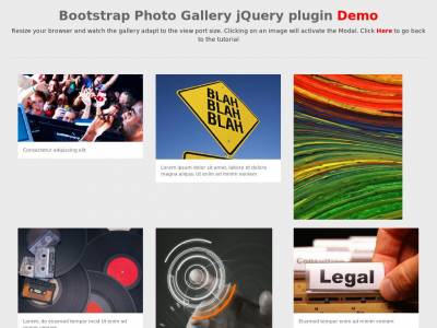 Bootstrap Photo Gallery jQuery