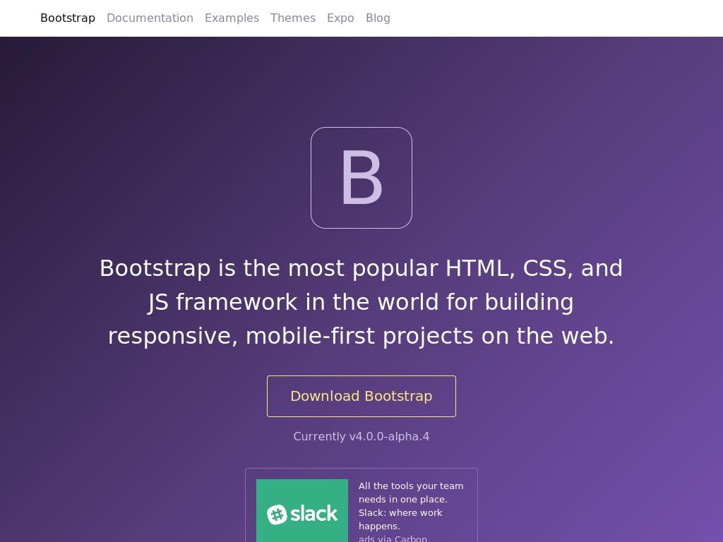 Bootstrap 4 Alpha 4 - Улучшение