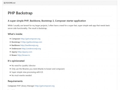 PHP Backstrap