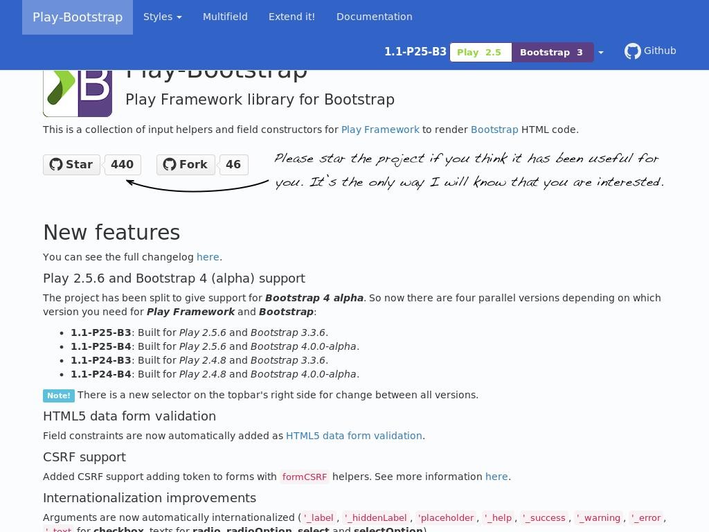 Фреймворк для конструирования полей форм и компонентов передачи данных, актуален для 3 и 4 версий Bootstrap.