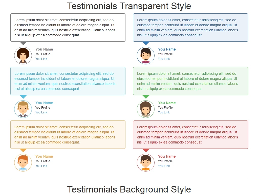 Testimonials Color Style - Элементы