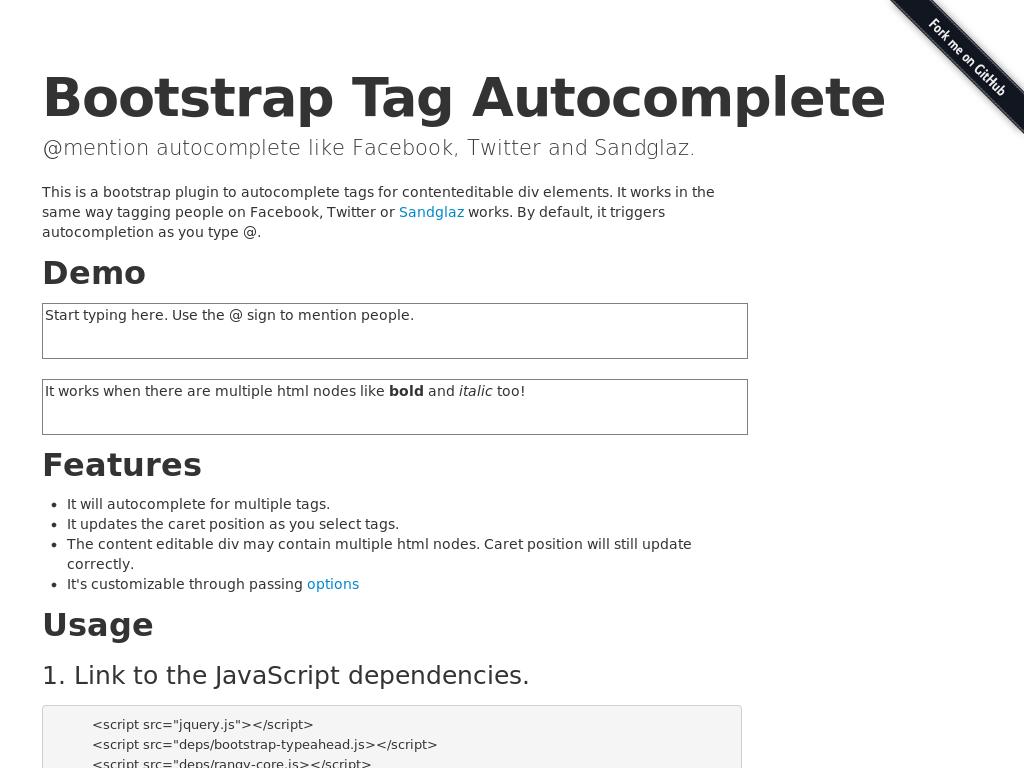 Bootstrap Tag Autocomplete - Улучшение