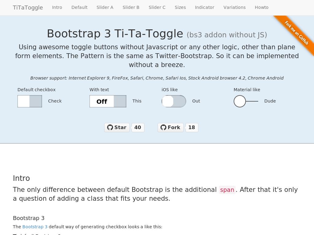 Плагин поможет улучшить дизайн checkbox для Bootstrap, большой выбор готовых чекбоксов разного размера и вида.