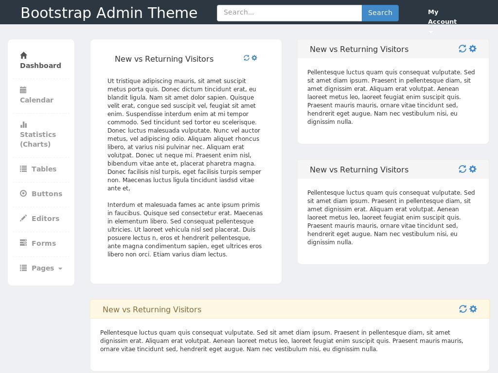Bootstrap Admin Theme 3 - Админ