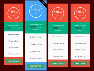 Offer Pricing Table
