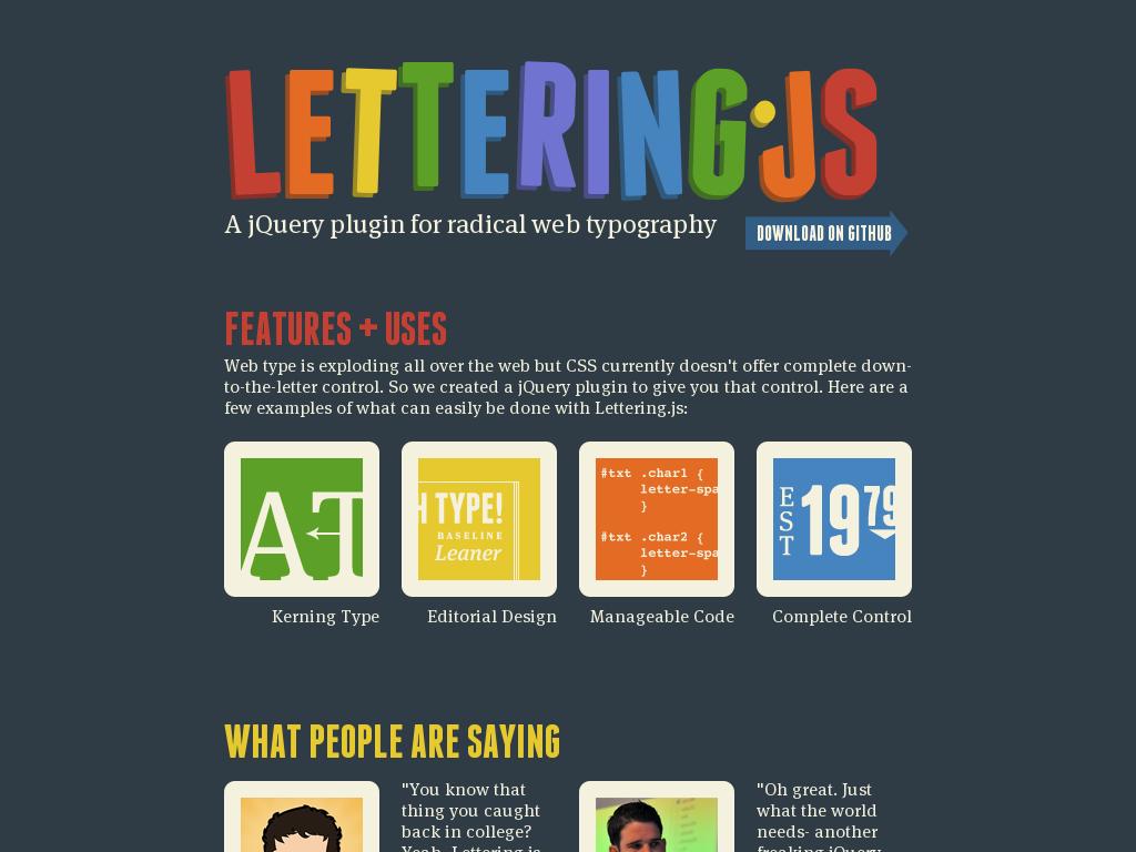 Lettering.js - Дизайн