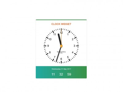 Clock Widget Bootstrap