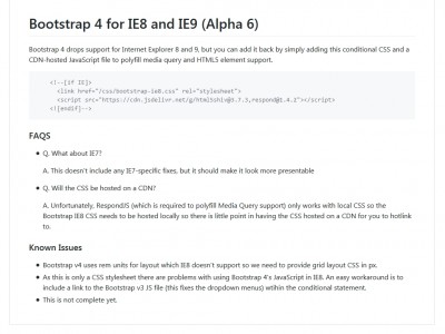 Bootstrap 4 for IE8 and IE9