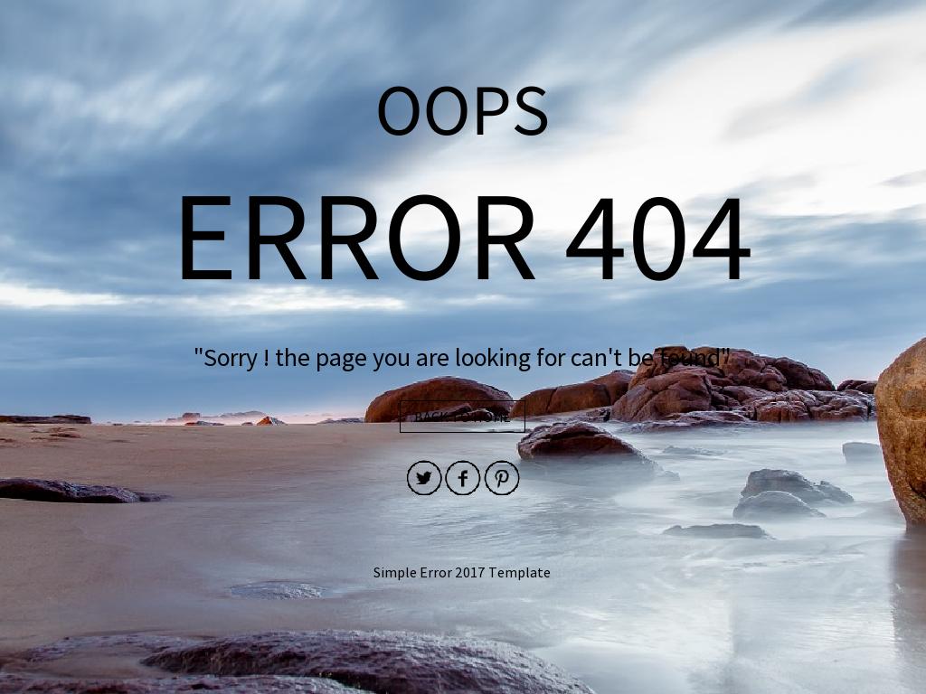 Simple Error - 404