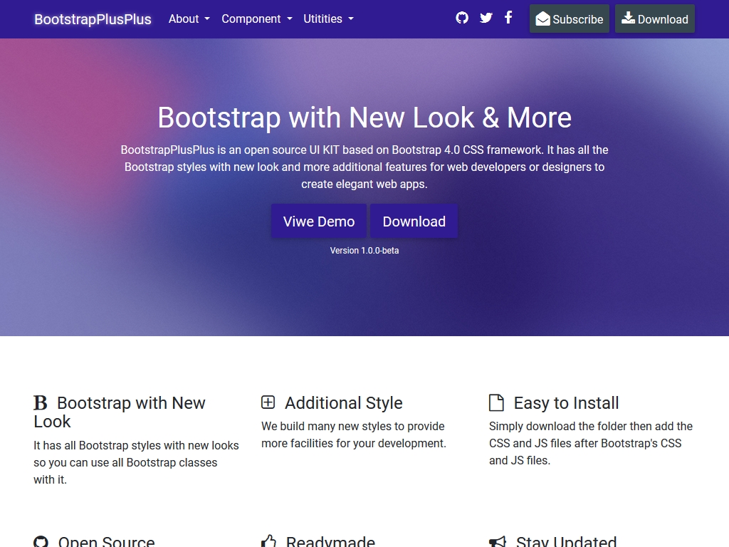 BootstrapPlusPlus - Дизайн