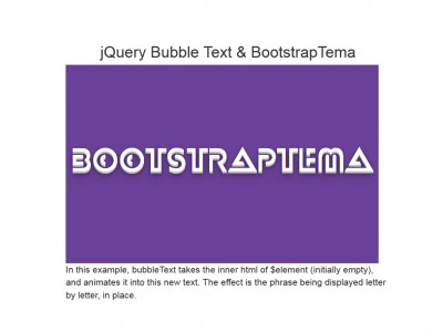jQuery Bubble Text