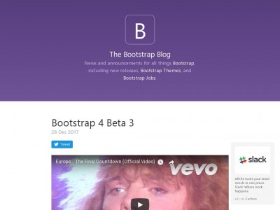 Bootstrap v4.0.0 Beta 3