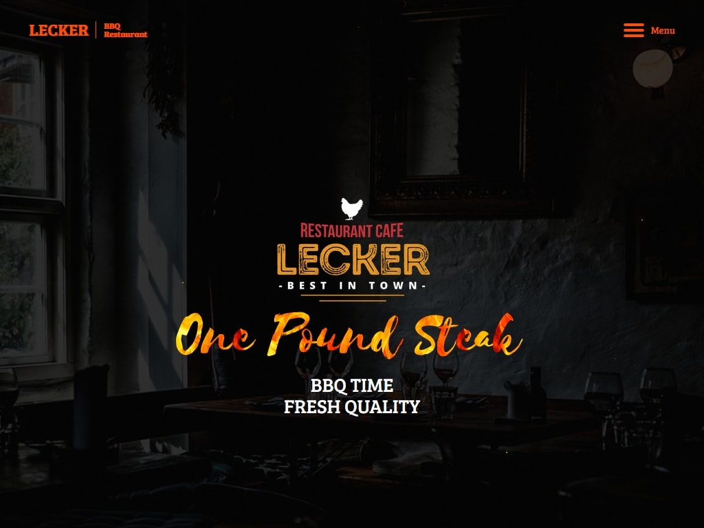 Lecker Restaurant - Лендинг