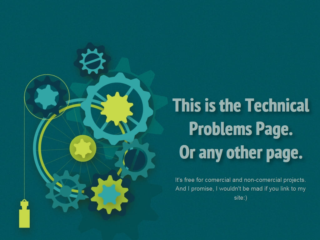 Страница анимация CSS3, которую вы можете использовать в качестве страницы технических проблем, страницы 404, стартовой страницы или любой другой страницы вашего сайта.