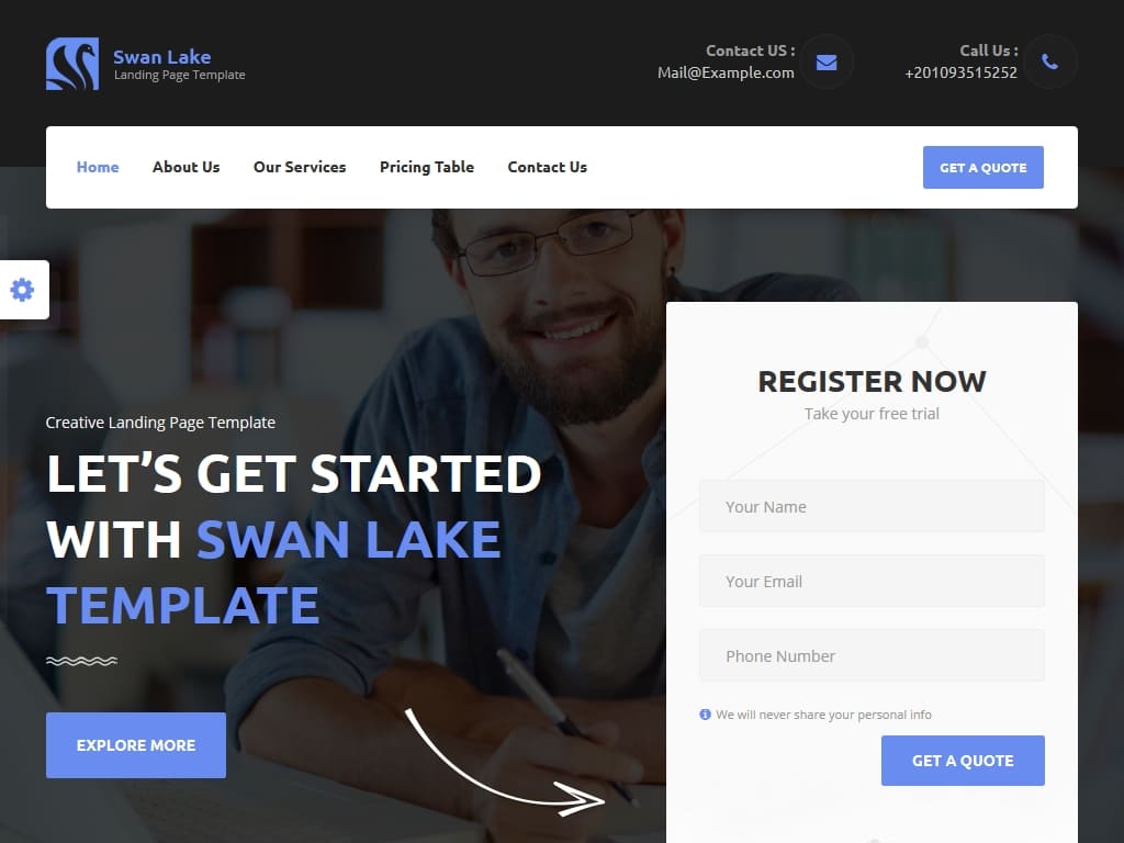 Swan Lake - Лендинг