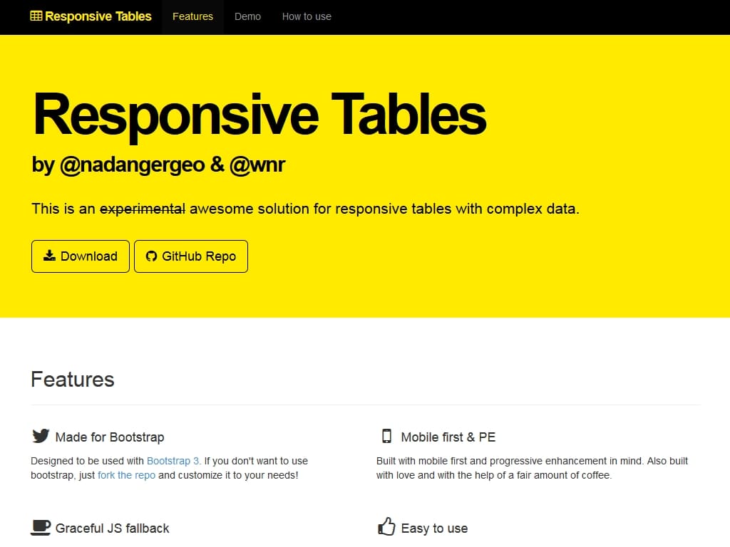 Responsive Tables - Улучшение