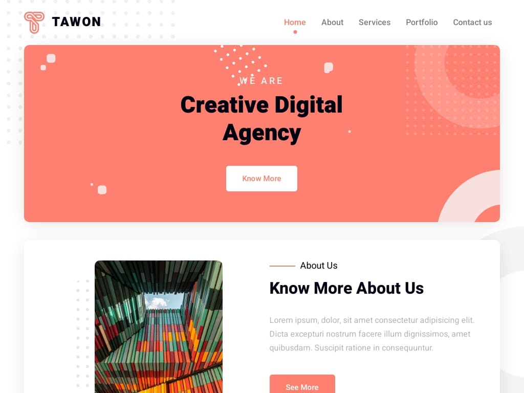 Шаблон, целевая страница агентства с креативным и уникальным дизайном, подходящие для агентств, компаний, бизнеса и многого другого.