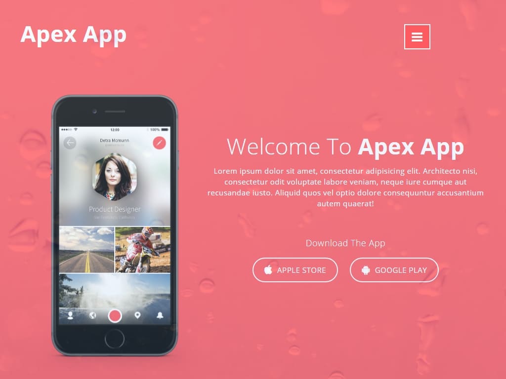 Apex App - Лендинг