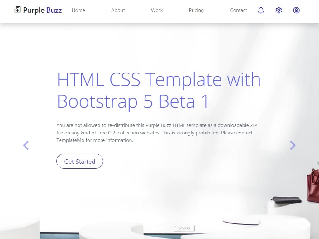 Бесплатный шаблон CSS, основанный на Bootstrap 5, макет включает 6 различных HTML страниц, есть простой слайдер для баннера и анимированный эффект наведения для элементов сетки.