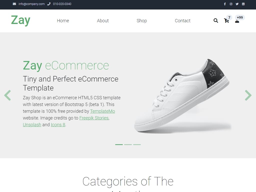 Шаблон электронной коммерции HTML CSS Bootstrap 5 для ваших интернет-магазинов. Этот шаблон зеленого цвета включает страницу со списком продуктов, страницу с описанием продукта.