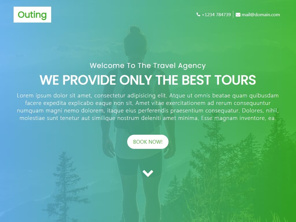 Бесплатный шаблон для сайта туристического агентства на Bootstrap 4, созданный с невероятным дизайном для туристического агентства и турагента.