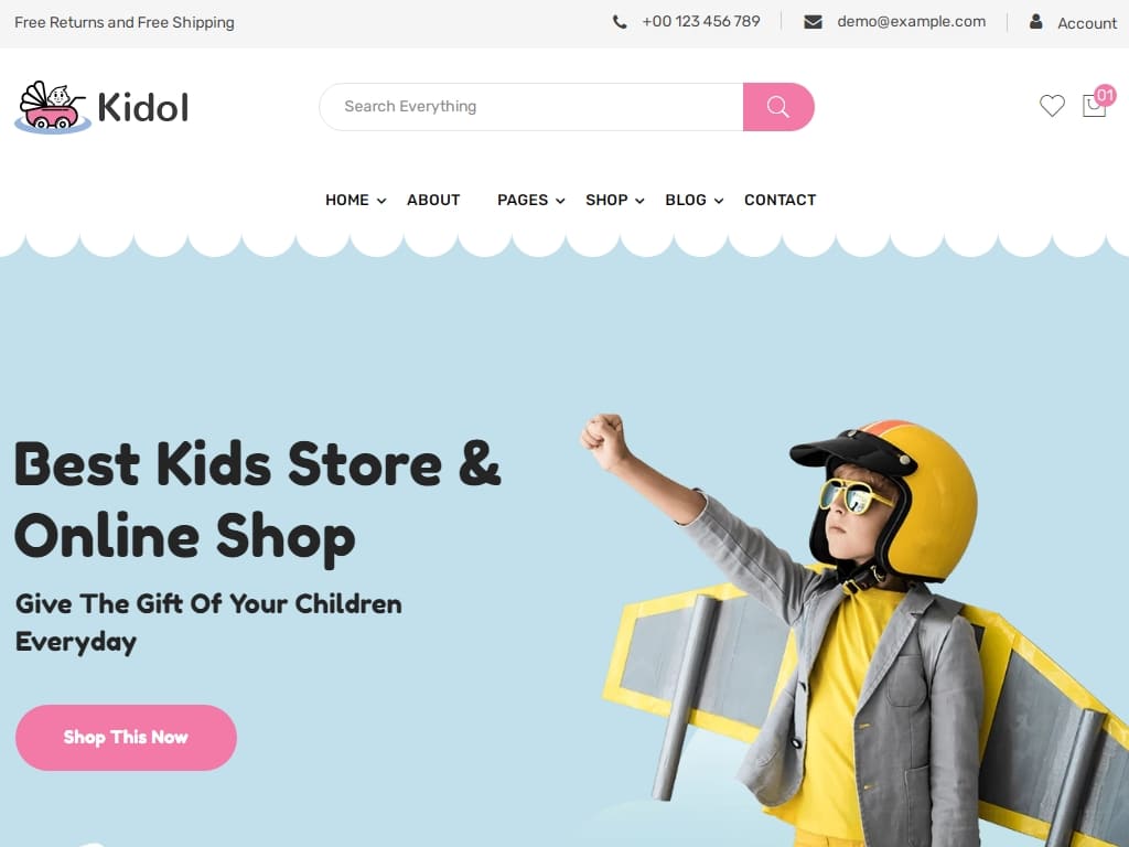 HTML шаблон для электронной коммерции для магазина детских игрушек, потрясающий, отзывчивый и элегантный шаблон для сайтов детских магазинов, хорошо запрограммирован и подходит для магазина.