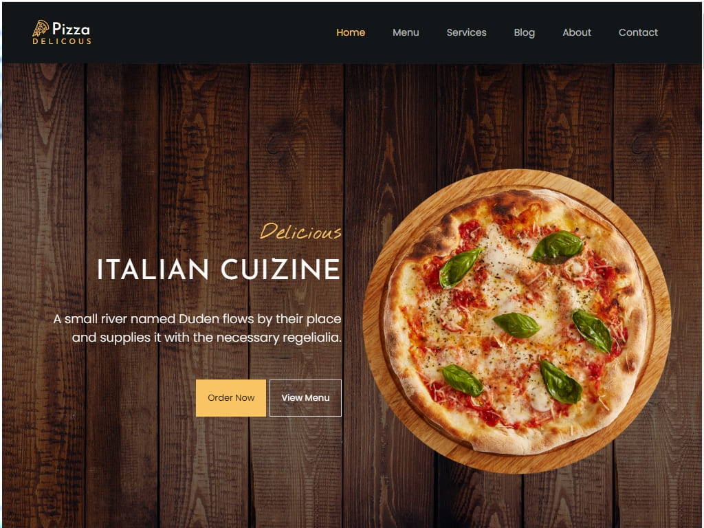 Бесплатный шаблон сайта пиццы Bootstrap 4 HTML5 для пиццерий, ресторанов, пекарен и других предприятий пищевой промышленности. Он имеет красивый темный вид и полноэкранное слайд-шоу.