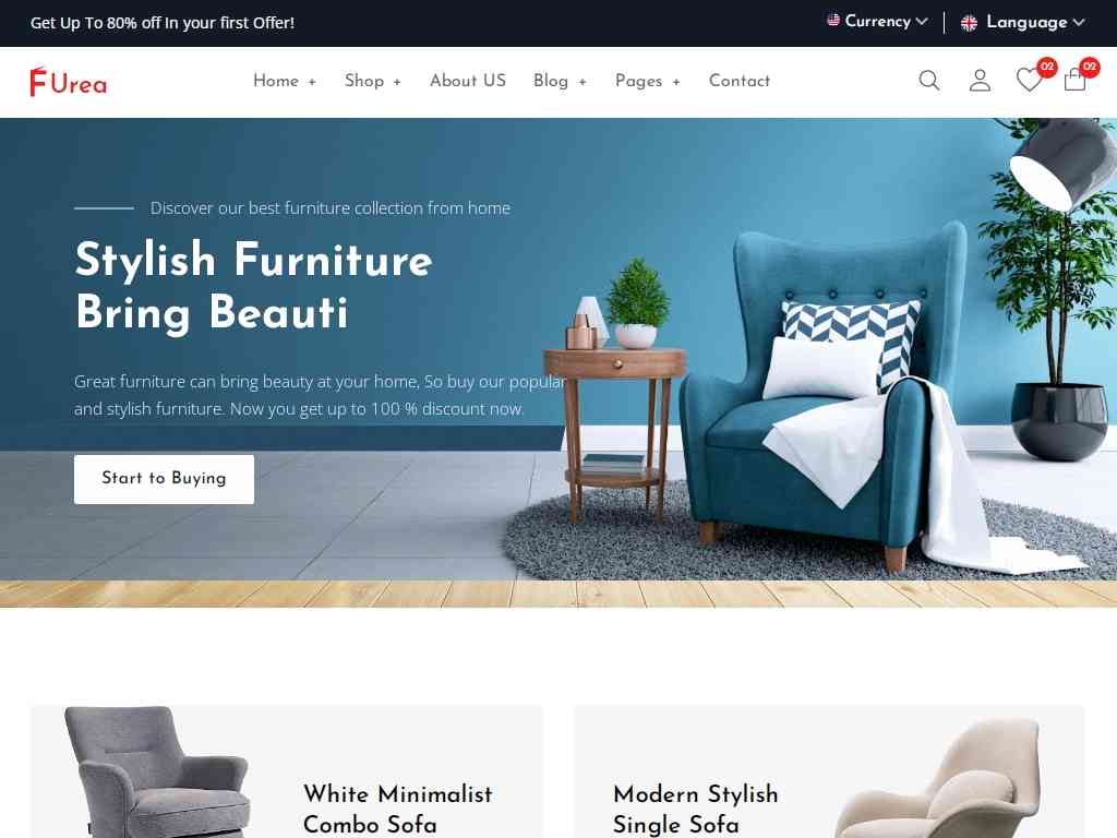 HTML шаблон электронной коммерции мебели — мебельный магазин. Современный и адаптивный шаблон Bootstrap 5, если вы хотите создать сайт для своего мебельного магазина или домашнего декора.