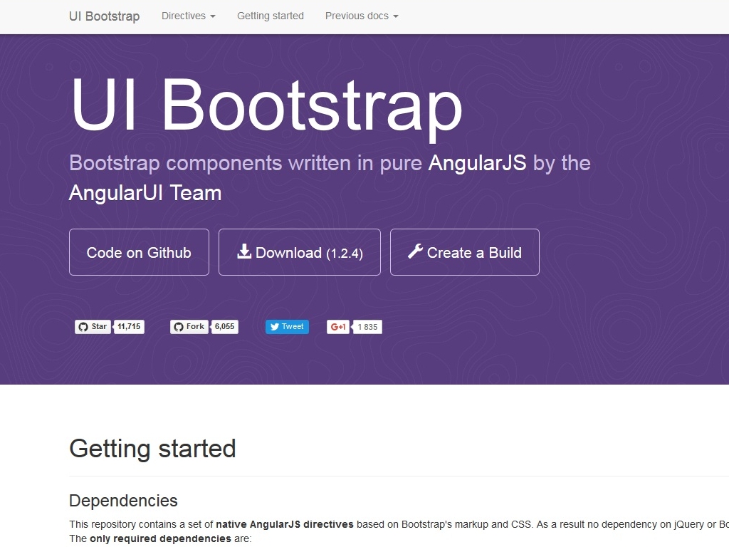 Функциональный фреймворк расширяющий возможности Bootstrap 3 в совокупности с AngularJS, предлагаются подключенные файлы отдельных библиотек.