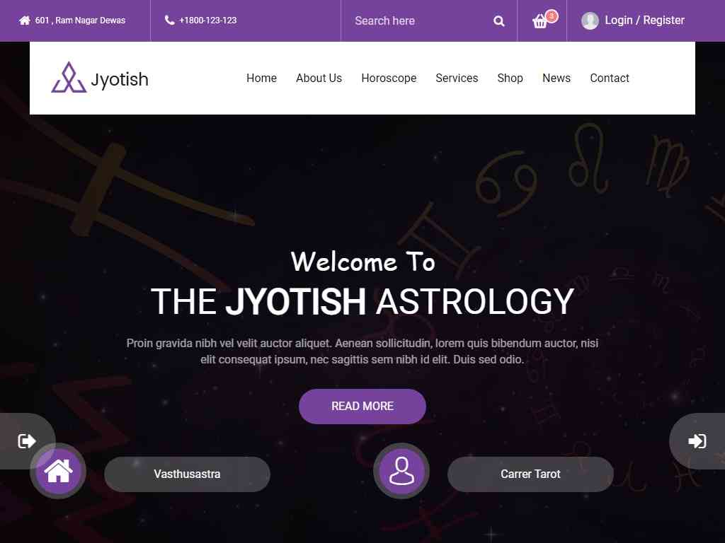Универсальный астрологический HTML шаблон, предназначен для сайтов, связанных с астрологией и нумерологией. В этом многостраничном шаблоне вы можете создать разные типы сайтов астрологических услуг.