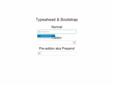 Typeahead & Bootstrap