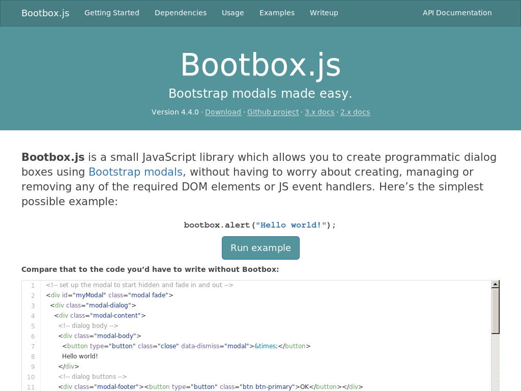 Bootbox.js - Улучшение