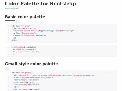 Bootstrap Colorpalette