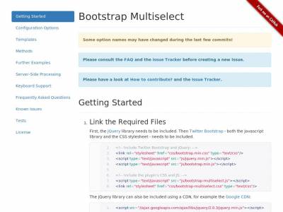 Bootstrap Multiselect