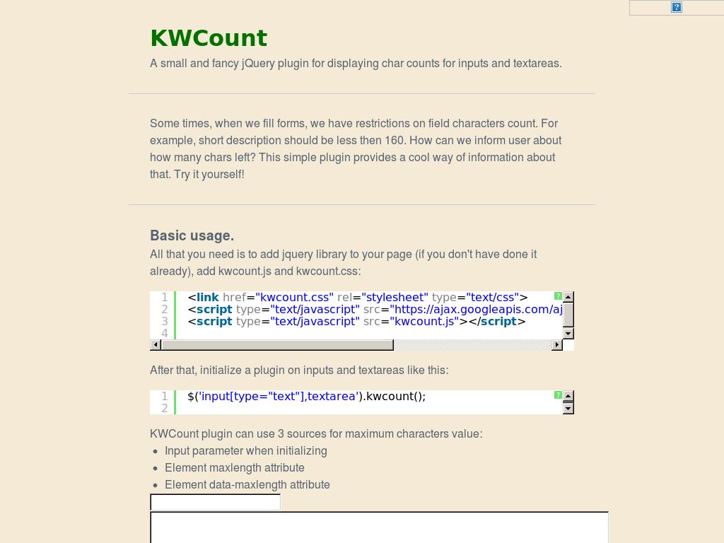 KWCount - Улучшение