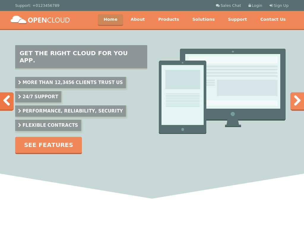 Шаблон HTML блога со светло оранжевыми адаптивными элементами меню и контента, сделан для Bootstrap 3.