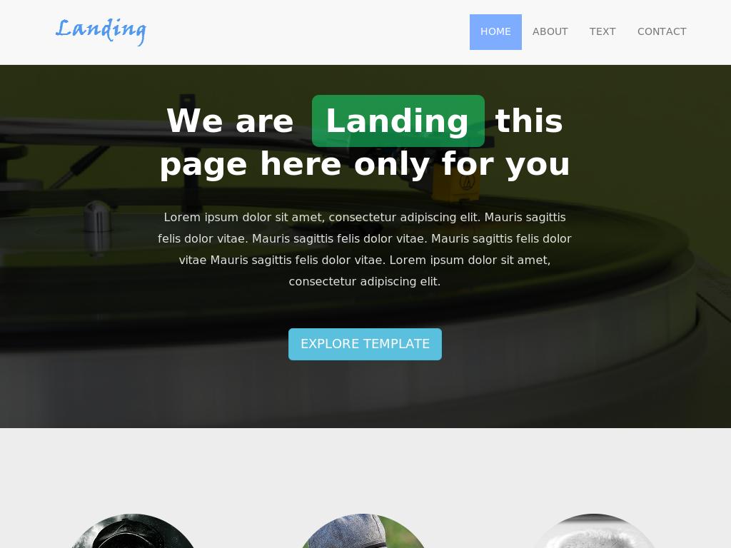 Simple Landing Page - Лендинг