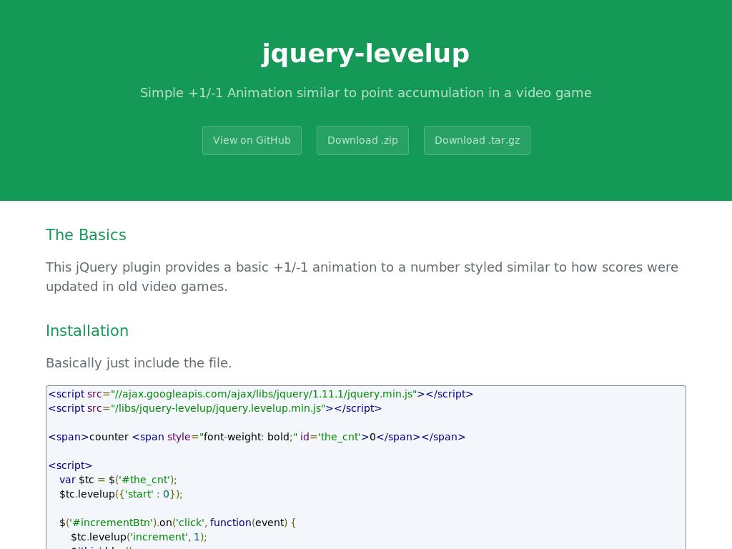 jQuery плагин для создания анимированного добавления числовых значений наподобии простого счётчика, может использоваться на сайте с подключенным Bootstrap.